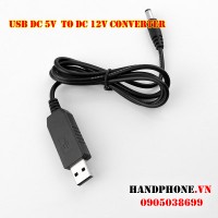Cáp chuyển đổi dòng điện USB 5V DC sang 12V DC chân tròn 5.5mm Cáp chuyển đổi dòng điện USB 5V DC sang 12V DC chân tròn 5.5mm