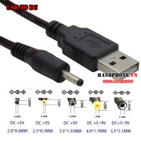 Cáp sạc USB ra chân tròn DC5.5*2.1mm Cáp sạc USB ra chân tròn DC5.5*2.1mm