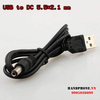 Cáp sạc USB ra chân tròn DC5.5*2.1mm Cáp sạc USB ra chân tròn DC5.5*2.1mm