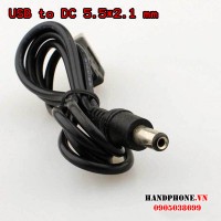 Cáp sạc USB ra chân tròn DC5.5*2.1mm Cáp sạc USB ra chân tròn DC5.5*2.1mm