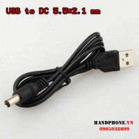 Cáp sạc USB ra chân tròn DC5.5*2.1mm Cáp sạc USB ra chân tròn DC5.5*2.1mm