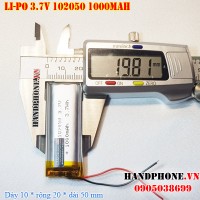 Pin Li-Po 3.7V 1000mAh 102050 (Lithium Polymer)