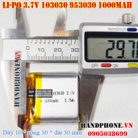 Pin Li-Po 3.7V 1000mAh 103030 953030 (Lithium Polymer)