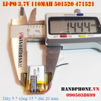 Pin Li-Po 3.7V 110mAh 501520 471521 (Lithium Polymer)