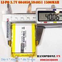 Pin Li-Po 3.7V 1500mAh 604050 594051 (Lithium Polymer)