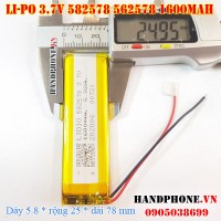 Pin Li-Po 3.7V 1600mAh 582578 562578 (Lithium Polymer)
