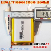 Pin Li-Po 3.7V 1800mAh 505060 535059 (Lithium Polymer)