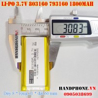 Pin Li-Po 3.7V 1800mAh 803160 793160 (Lithium Polymer)