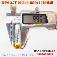 Pin Li-Po 3.7V 180mAh 501140 481041 (Lithium Polymer)