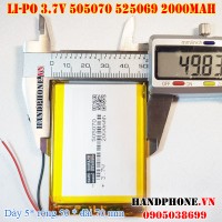 Pin Li-Po 3.7V 2000mAh 505070 525069 (Lithium Polymer)