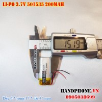 Pin Li-Po 3.7V 200mAh 501535 491535 (Lithium Polymer)