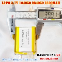 Pin Li-Po 3.7V 2500mAh 104050 984050 (Lithium Polymer)