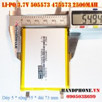 Pin Li-Po 3.7V 2500mAh 505573 (Lithium Polymer)
