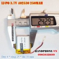 Pin Li-Po 3.7V 250mAh 402530 402531 (Lithium Polymer)