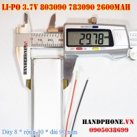 Pin Li-Po 3.7V 2600mAh 803090 783090 (Lithium Polymer)