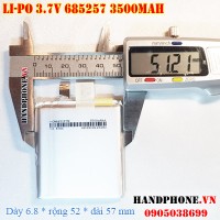Pin Li-Po 3.7V 685257 3500mAh (Lithium Polymer)