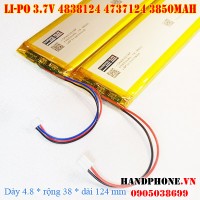 Pin Li-Po 3.7V 3850mAh 4838124 4737124 (Lithium Polymer)