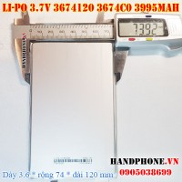 Pin Li-Po 3.7V 3995mAh 3674120 3674C0 3474120 (Lithium Polymer)