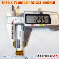 Pin Li-Po 3.7V 500mAh 801350 761351 (Lithium Polymer)
