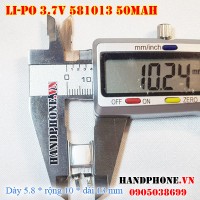 Pin Li-Po 3.7V 50mAh 581013 (Lithium Polymer)