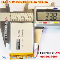 Pin Li-Po 3.7V 650mAh 403450 363450 (Lithium Polymer)