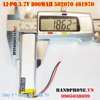 Pin Li-Po 3.7V 800mAh 502070 461970 (Lithium Polymer)