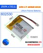 Pin Li-Po ZonCell 3.7V 500mAh 602530