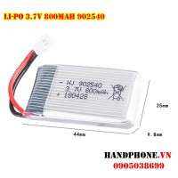 Pin Li-Po 3.7V 800mAh 902540 dòng xả cao 25C