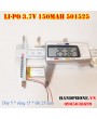 Pin Li-Po 3.7V 150mAh 501525 (Lithium Polymer)