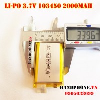 Pin Li-Po 3.7V 103450 103550 2000mAh (Lithium Polymer)
