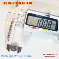 Pin Cúc Nút Li-ion LIR1040 3.6V 35mAh