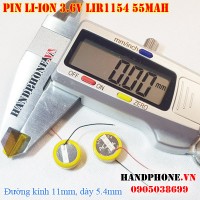 Pin Cúc Nút Li-ion LIR1154 3.6V 55mAh