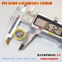 Pin Cúc Nút Li-ion LIR1654 3.6V 120mAh