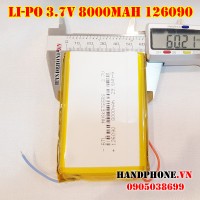 Pin Li-Po 3.7V 126090 8000mAh (Lithium Polymer)