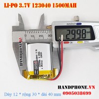 Pin Li-Po 3.7V 123040 1500mAh (Lithium Polymer)