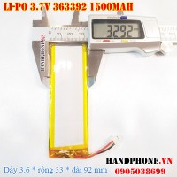 Pin Li-Po 3.7V 1500mAh 363390 (Lithium Polymer)