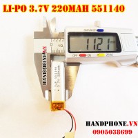 Pin Li-Po 3.7V 551140 220mAh
