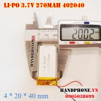 Pin Li-Po 3.7V 270mAh 402040
