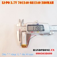 Pin Li-Po 3.7V 280mah 701240 681240 (Lithium Polymer)