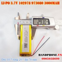 Pin Li-Po 3.7V 3000mAh 102978 973080 (Lithium Polymer)