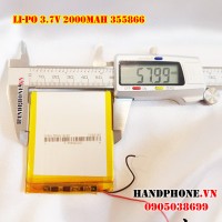 Pin Li-Po 3.7V 355866 2000mAh
