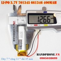 Pin Li-Po 3.7V 400mAh 701345 661345 (Lithium Polymer)