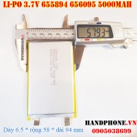 Pin Li-Po 3.7V 5000mAh 655894 656095 (Lithium Polymer)