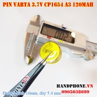 Pin Varta CP1654 3.7V 120mAh cho tai nghe Bluetooth